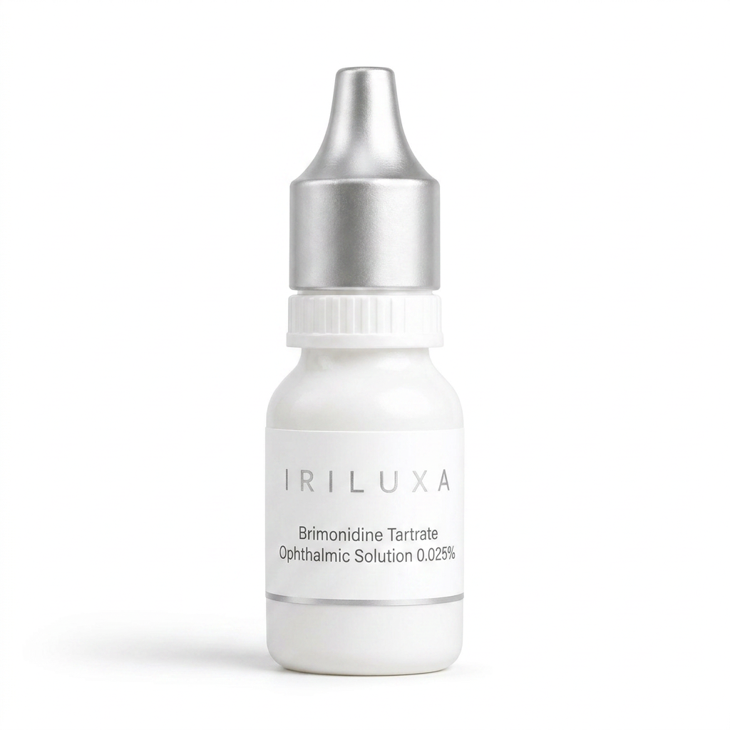 The IRILUXA 7.5 mL dropper bottle with its silver cap